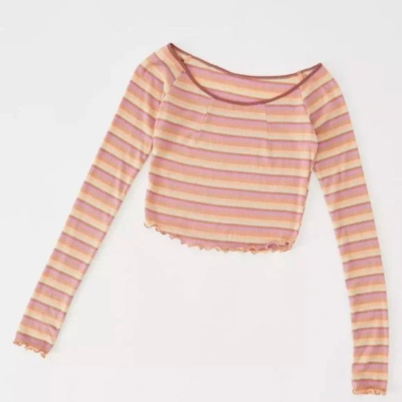 Urban Outfitters Tops - 2 for $20 Out From Under Urban Outfitters Winnona Striped Cropped Top SZ